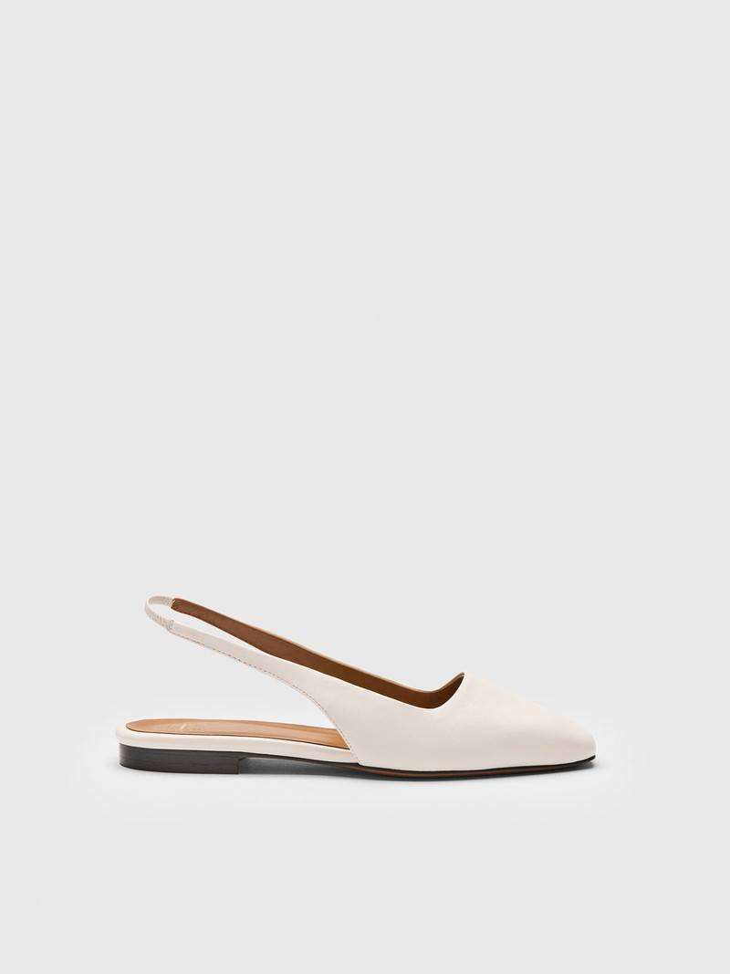 Plesio Linen Nappa Flat Slingbacks 1