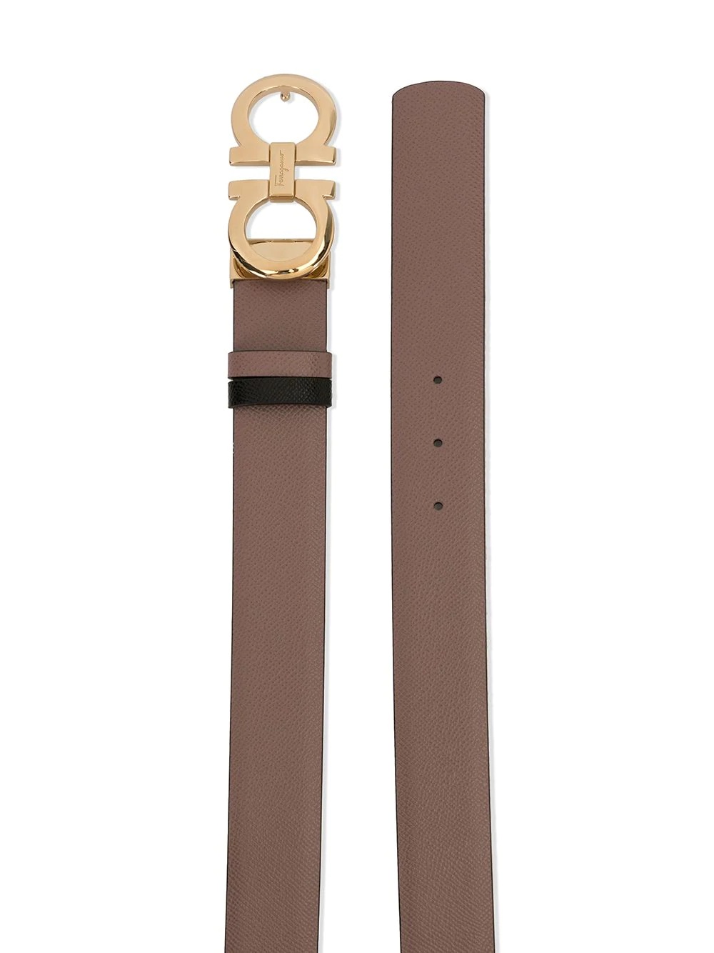 Gancini leather belt - 2