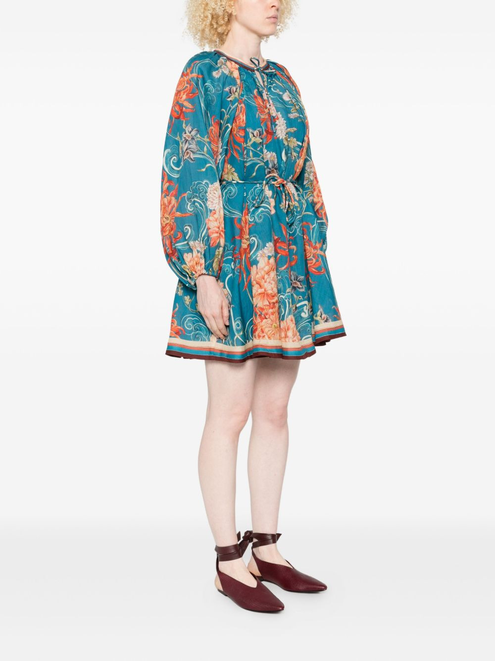 Fletcher floral-print mini dress - 3