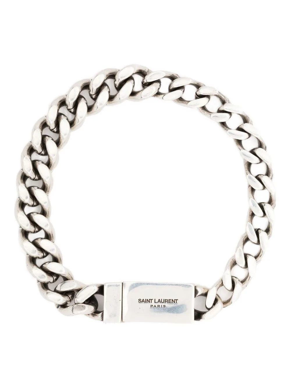 engraved-logo chain-link bracelet - 1