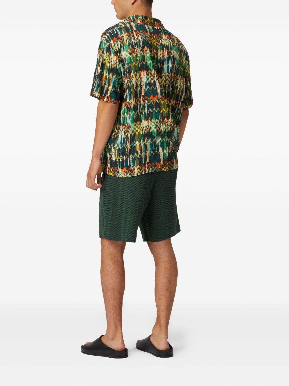 zigzag-print shirt - 3