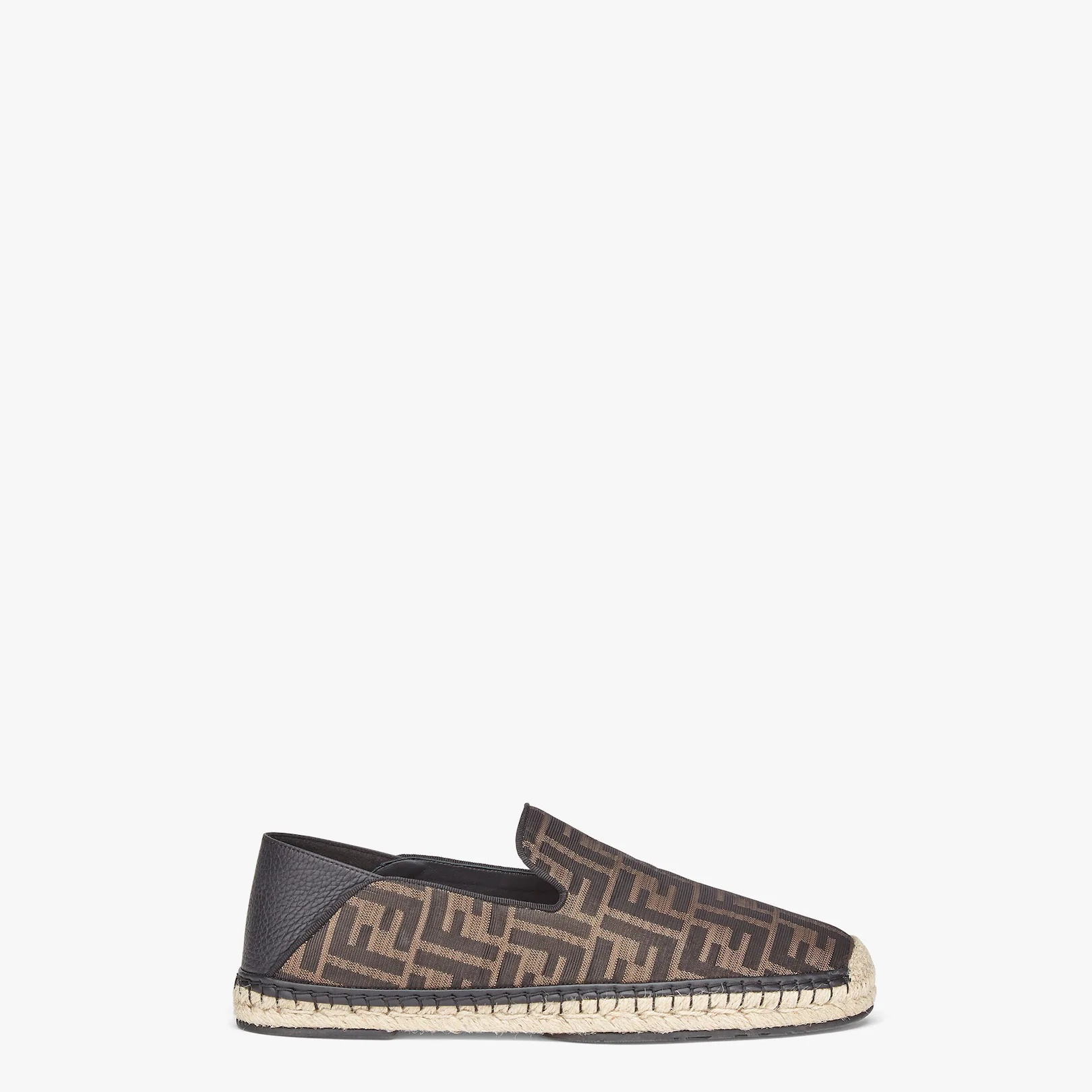 Brown fabric espadrilles - 1