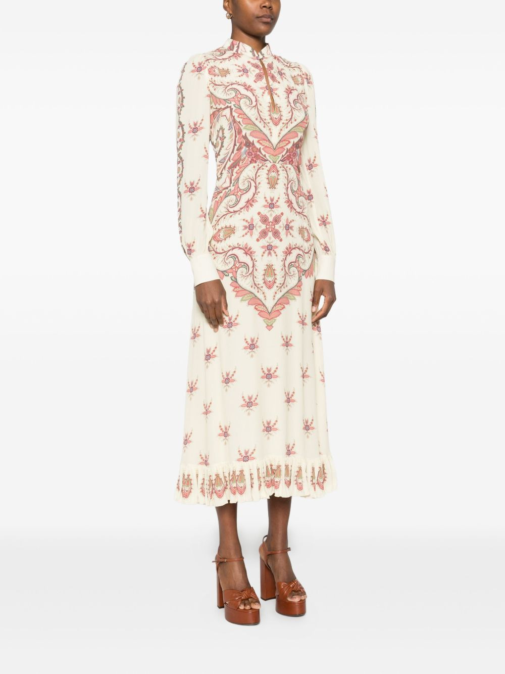 paisley-print midi dress - 3
