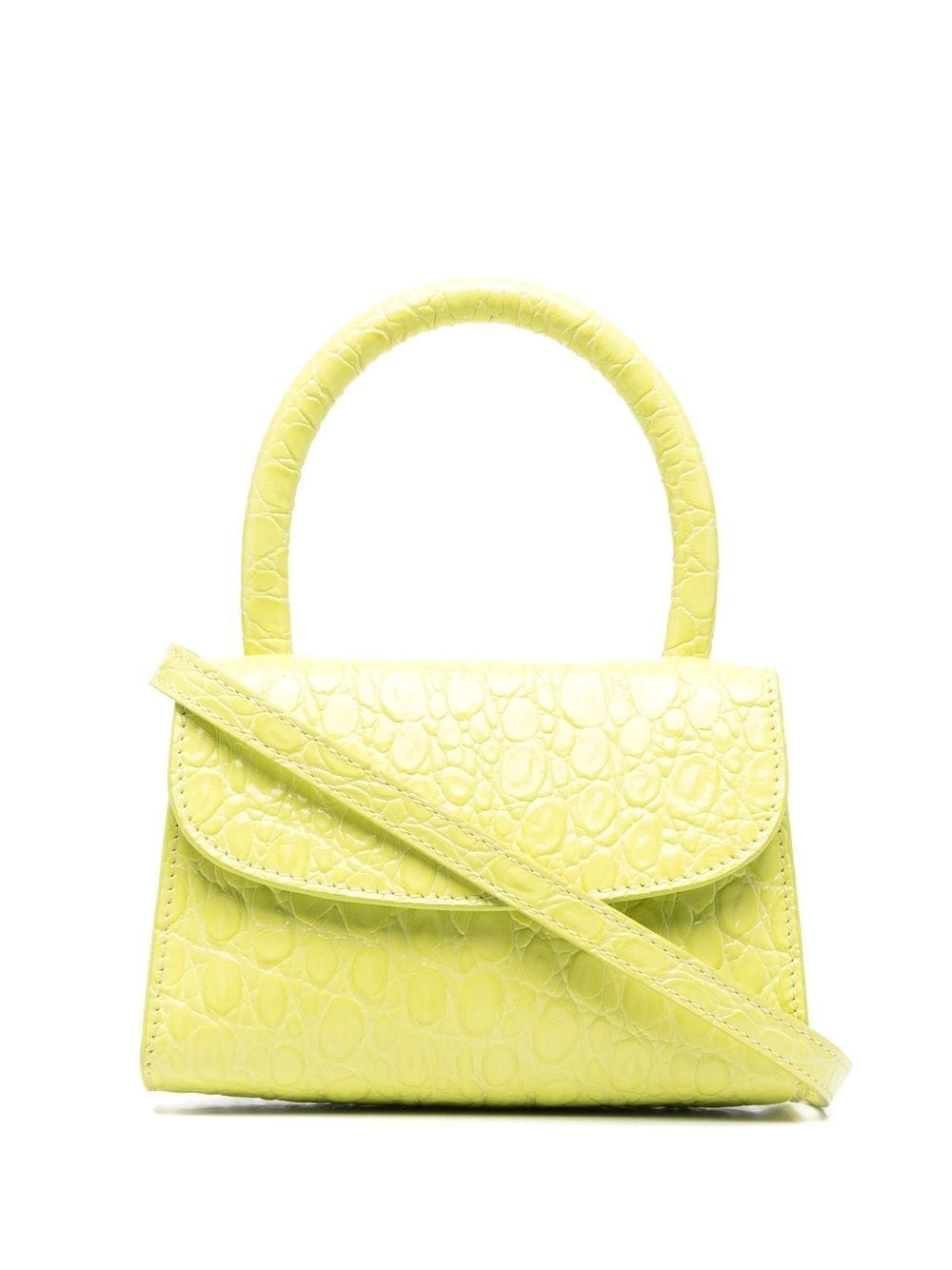 mini crocodile-embossed leather bag - 1