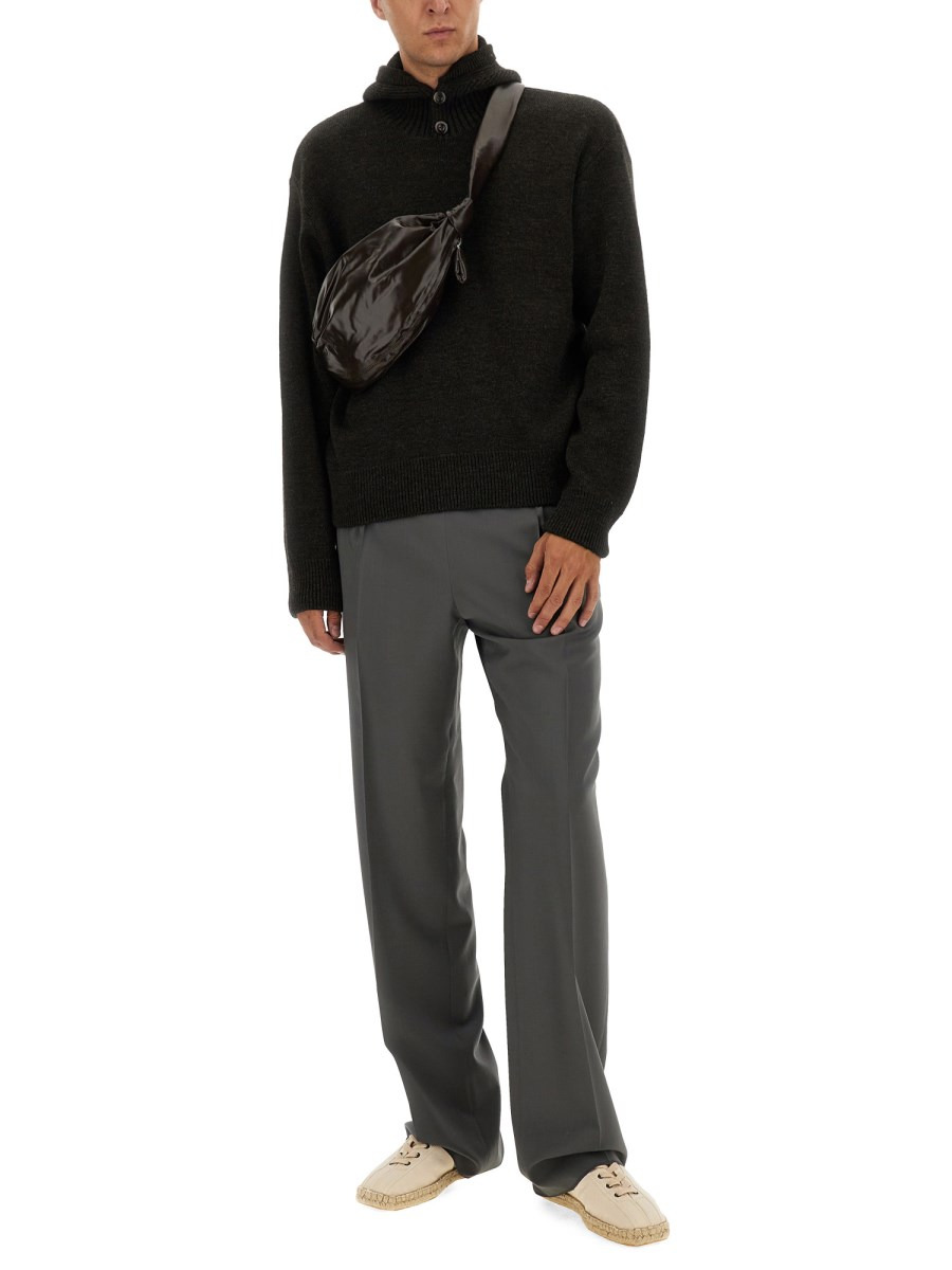 WOOL BLEND HOODED SWEATER - 2