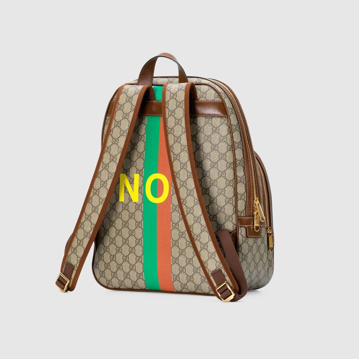 'Fake/Not' print medium backpack - 8