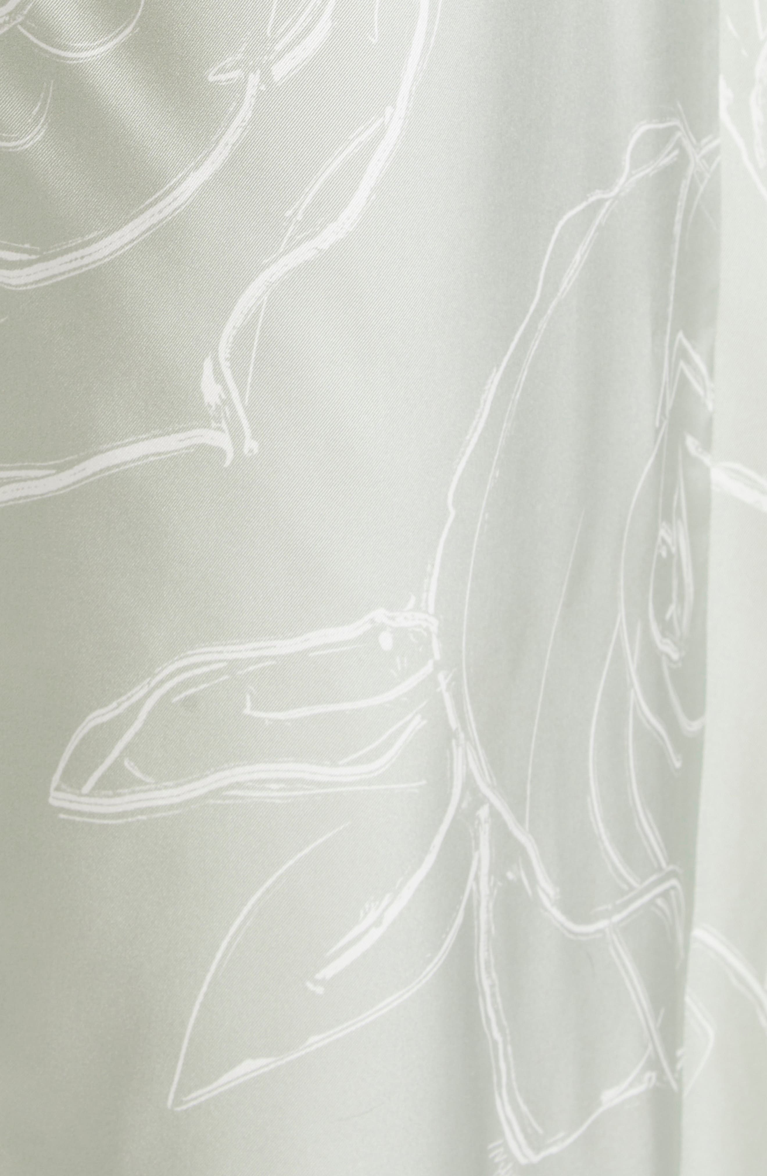 Marni Drawn Floral Long Sleeve Silk Dress in Auv19 Linden at Nordstrom - 6