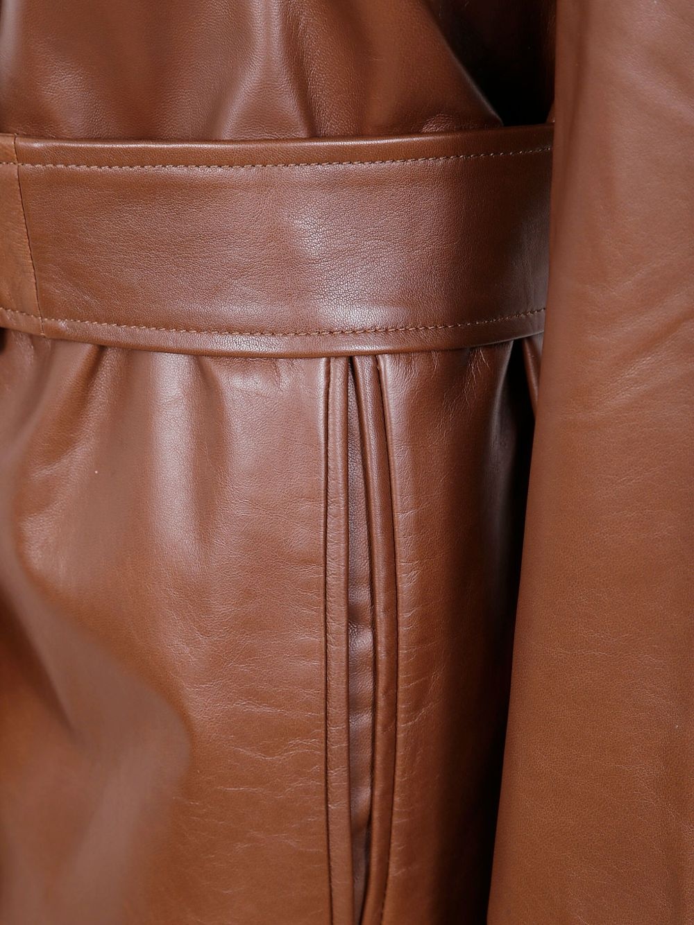 belted single-breasted jacket - 3