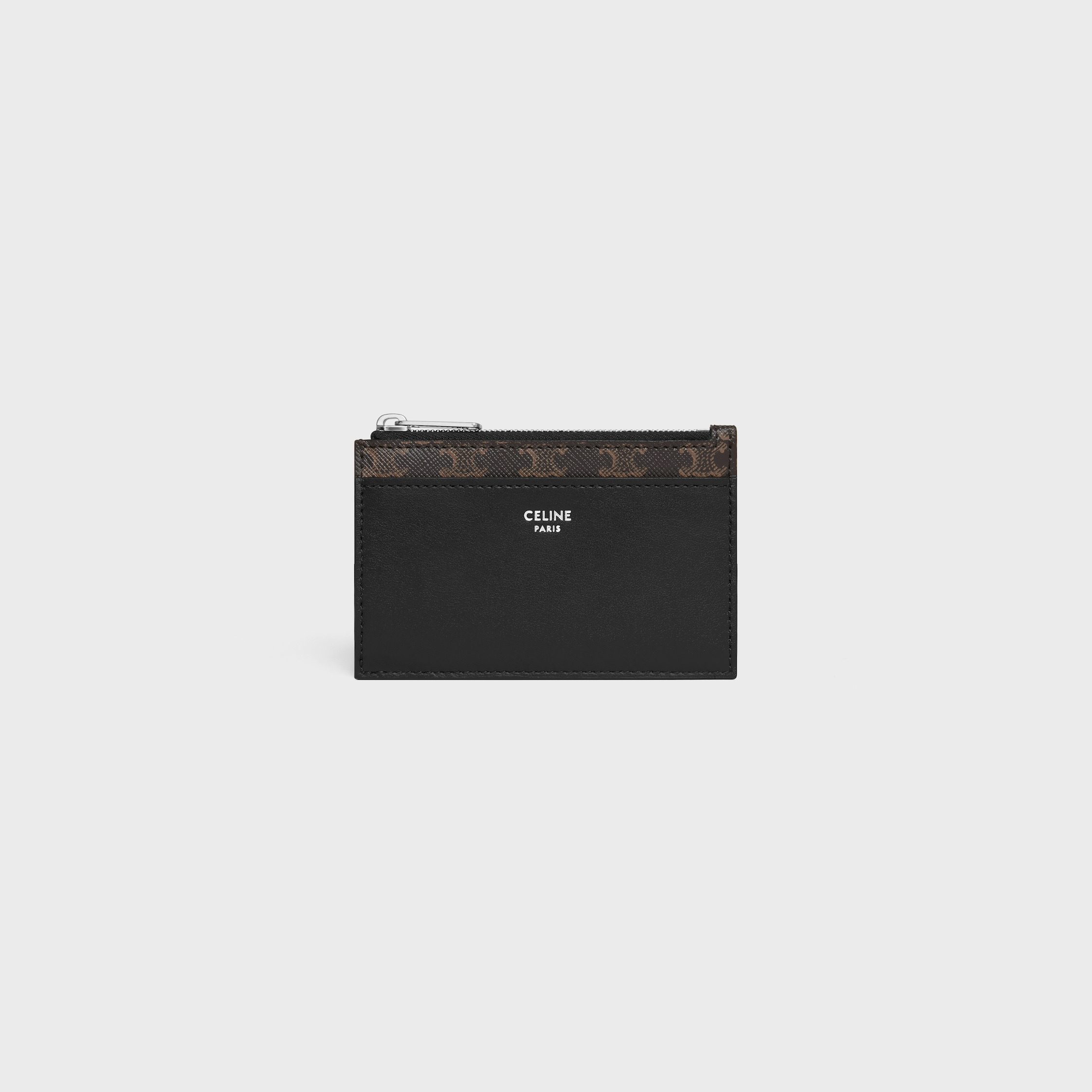 Zipped Card Holder in Triomphe Canvas and Lambskin - 1