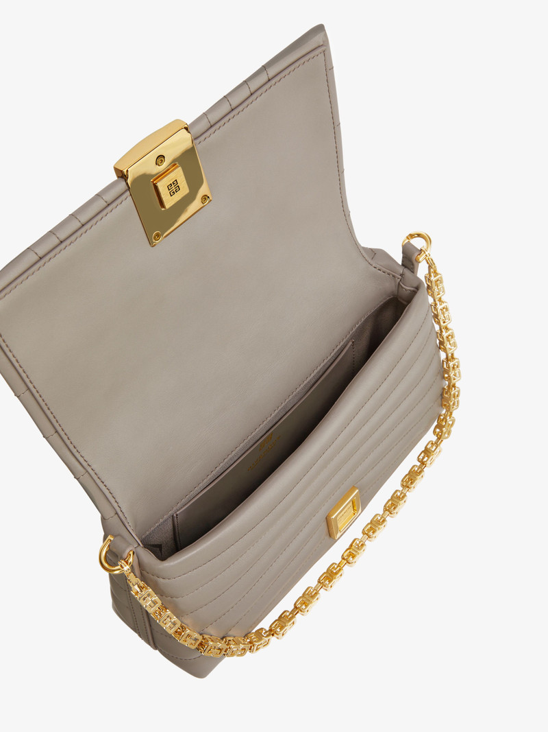 SMALL 4G SOFT BAG IN QUILTED LEATHER WITH CHAIN 7