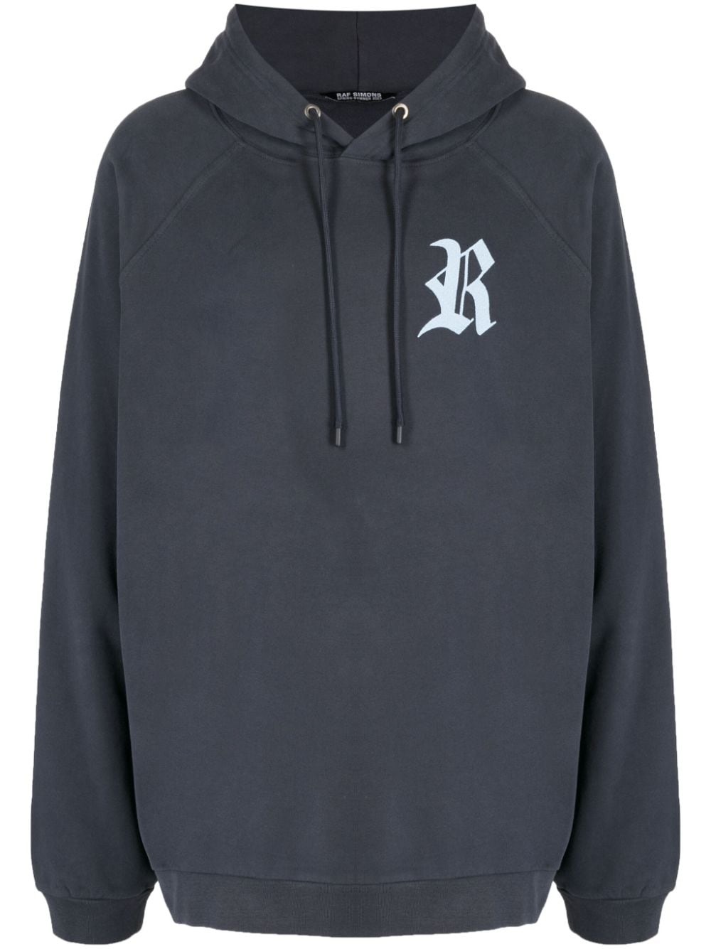 logo-embroidered cotton hoodie - 1