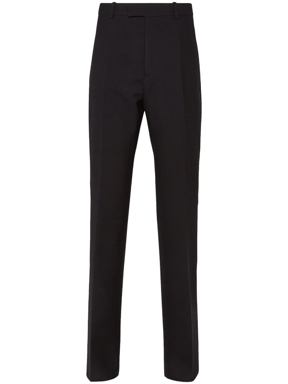 pressed-crease straight trousers - 1