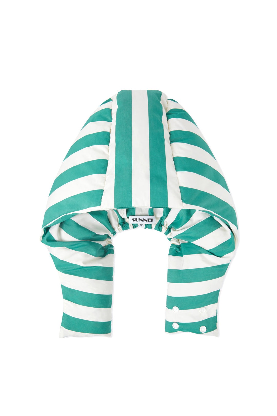 HOOD HAT / white & green stripes - 2