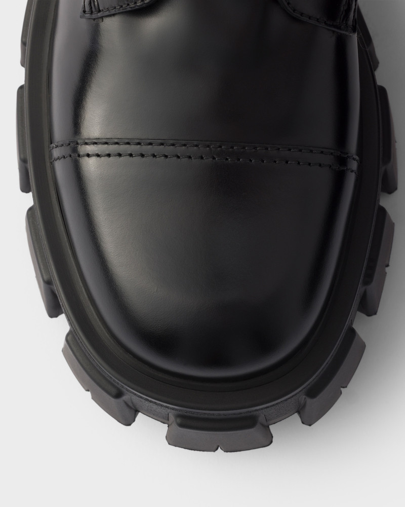 Monolith leather and Re-Nylon booties with pouch 5