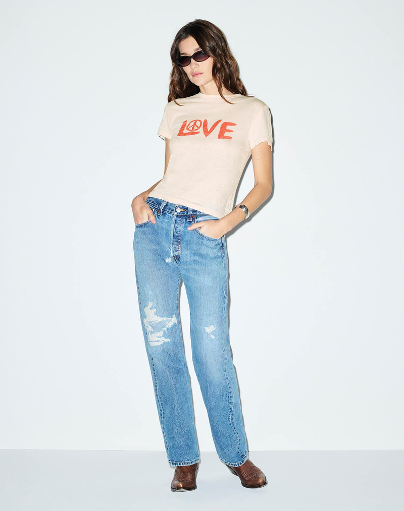 Classic Tee Love And Peace - Pink Salt 3