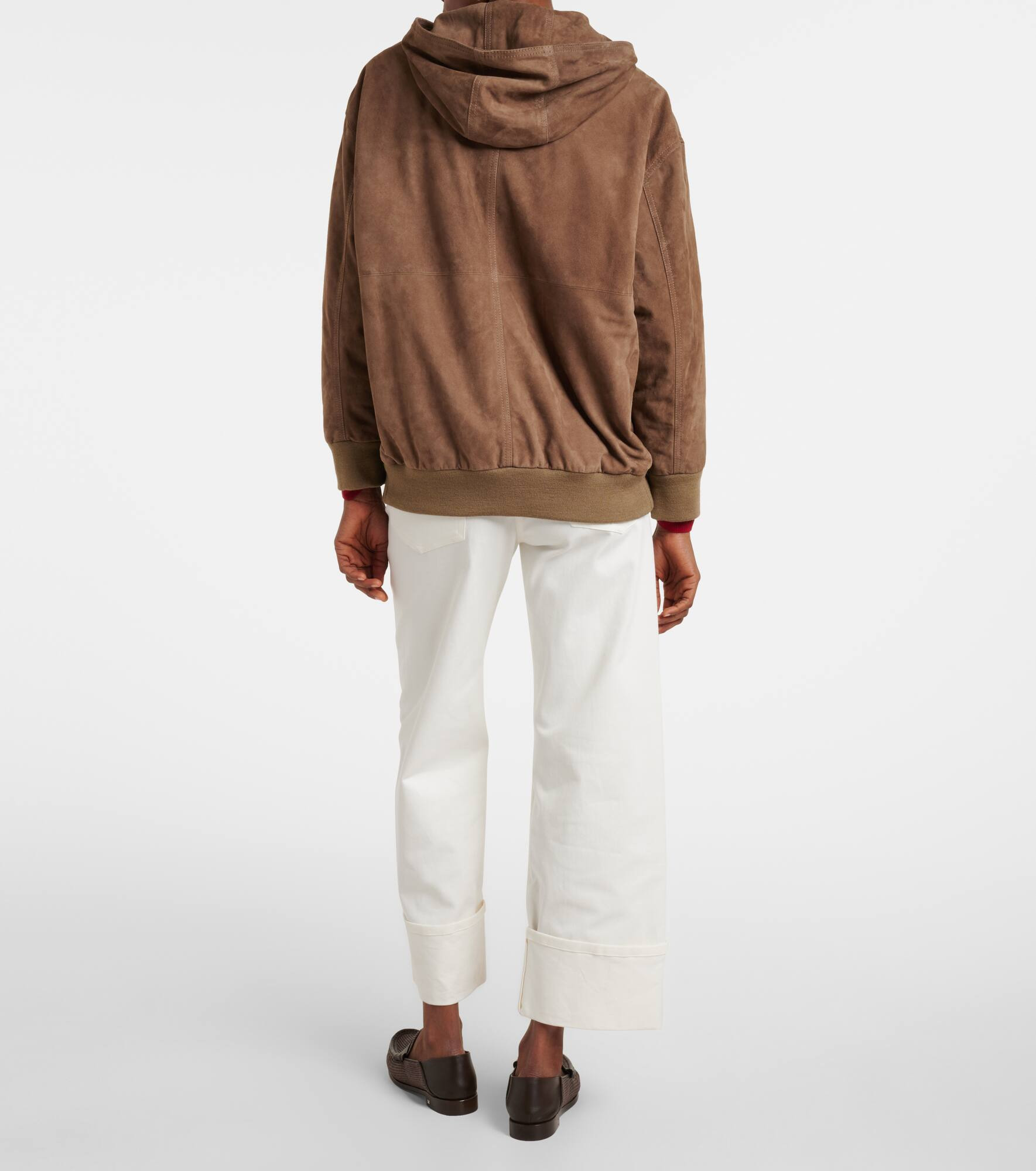 Suede zip-up hoodie - 3