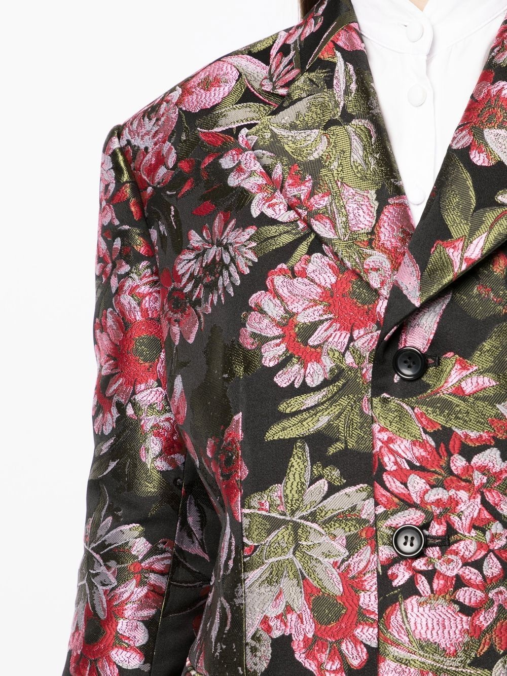 single-breasted floral-print blazer - 5