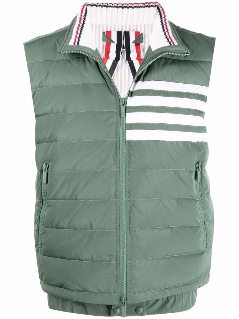 4-bar stripe padded gilet - 1