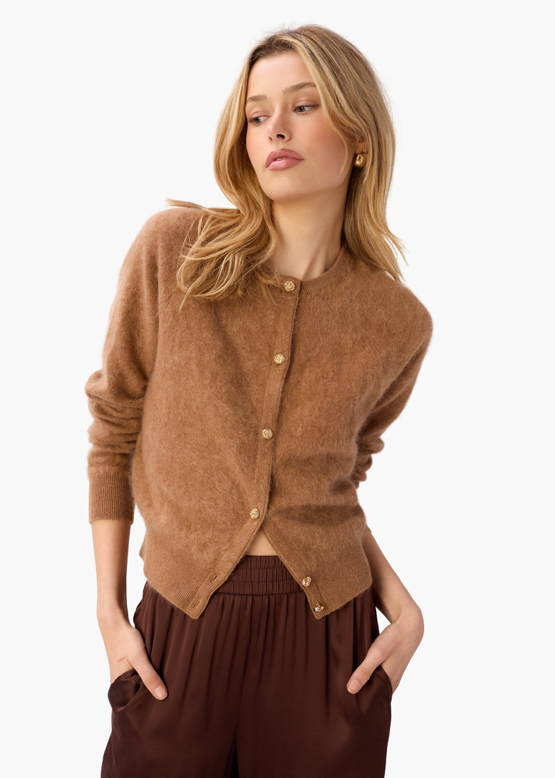 DORIAN CASHMERE CARDIGAN CARAMEL 4
