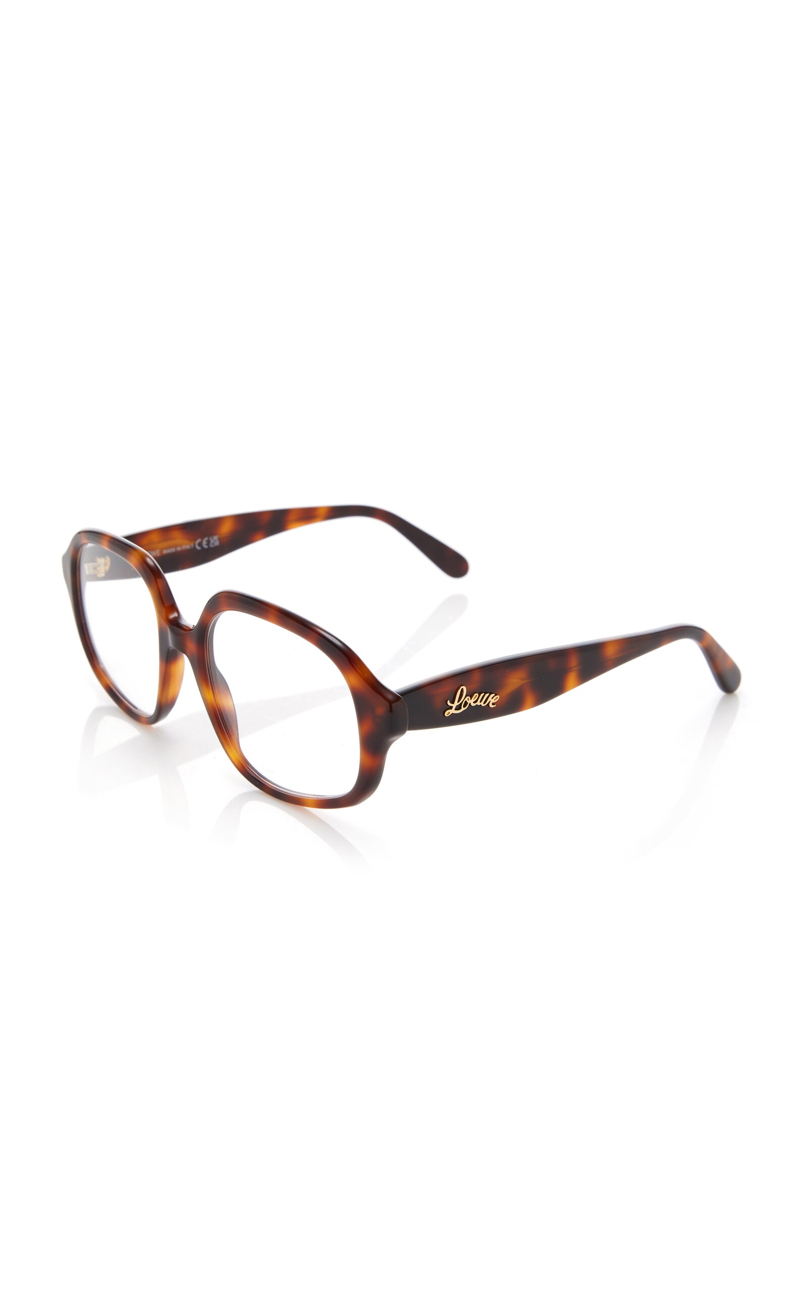 Curvy Oversized Square-Frame Acetate Glasses brown - 3