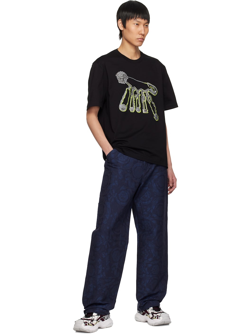 Black ' Pop Pin' T-shirt - 4