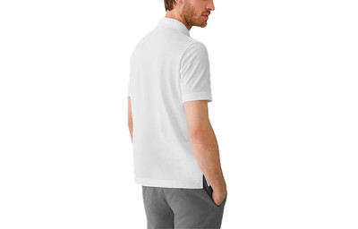 Hermès Men's HERMES SS21 H Solid Color Short Sleeve Button Polo Shirt White H072325HA90 outlook