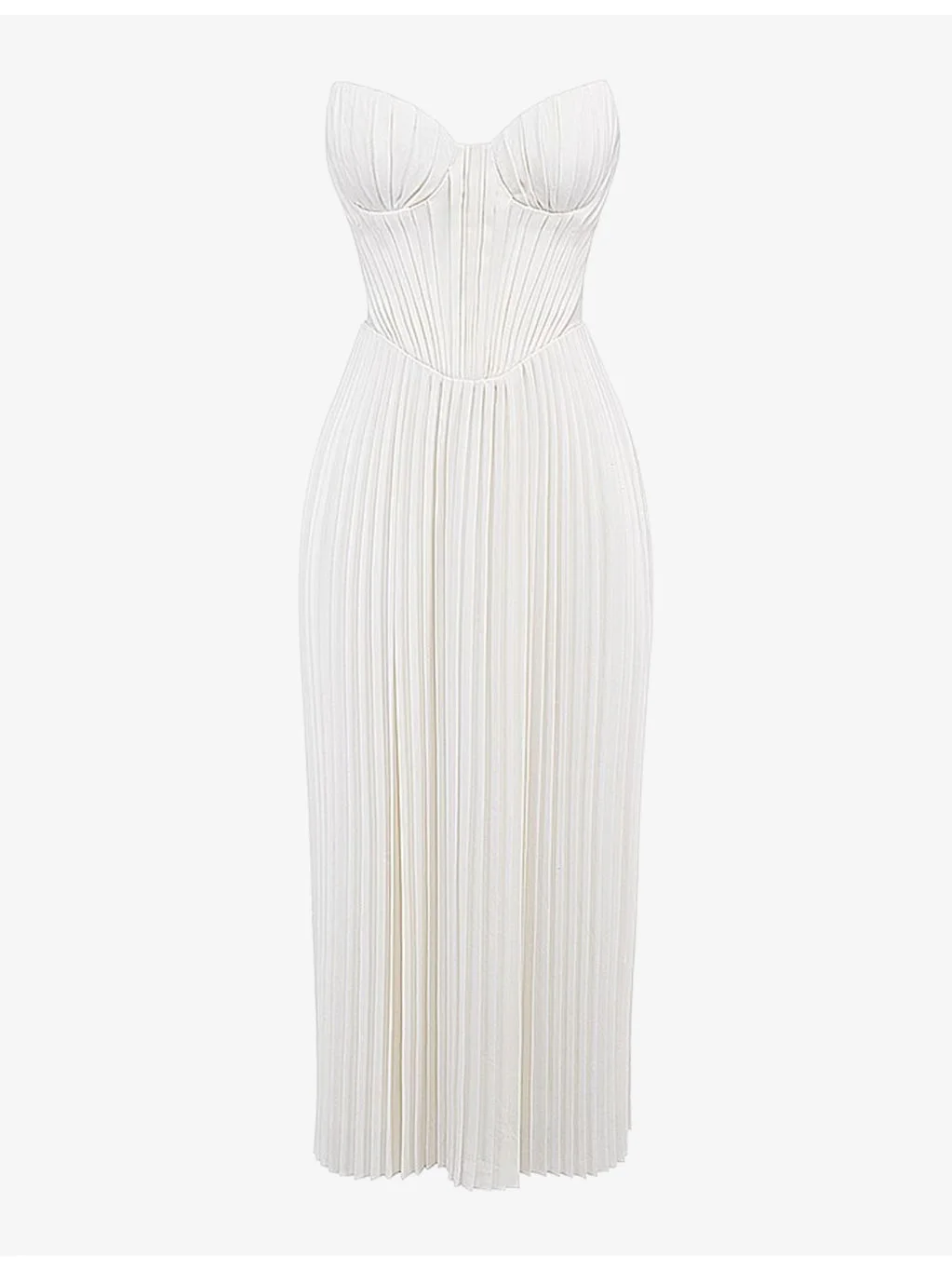 Amorata pleated woven maxi dress - 1