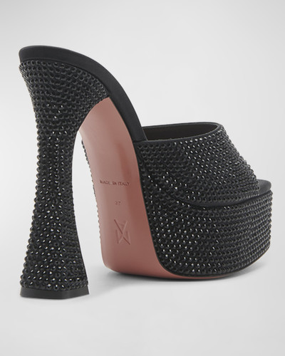 Amina Muaddi Dalida Crystal Platform Slide Sandals outlook