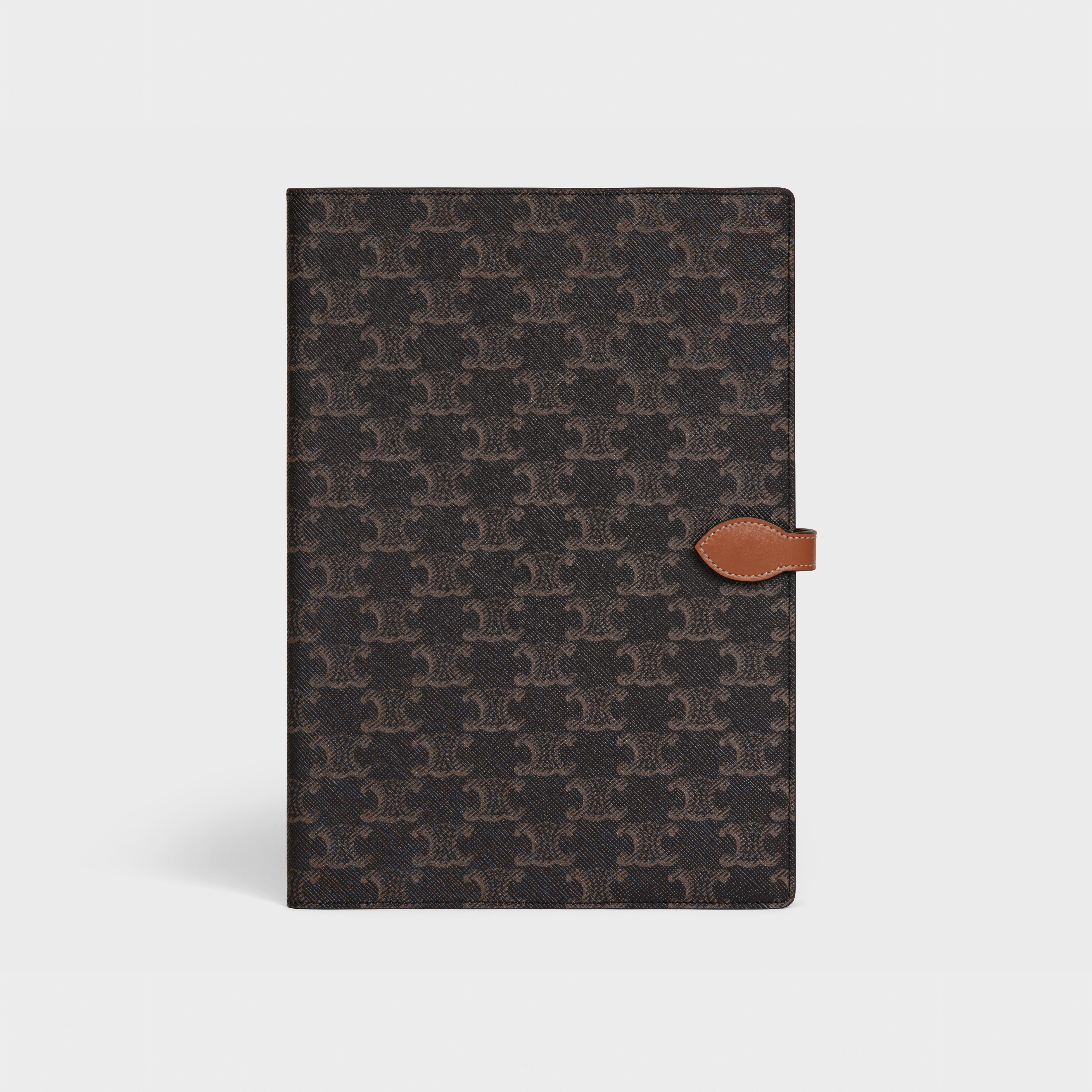 Large notebook cover in triomphe canvas and calfskin - 1