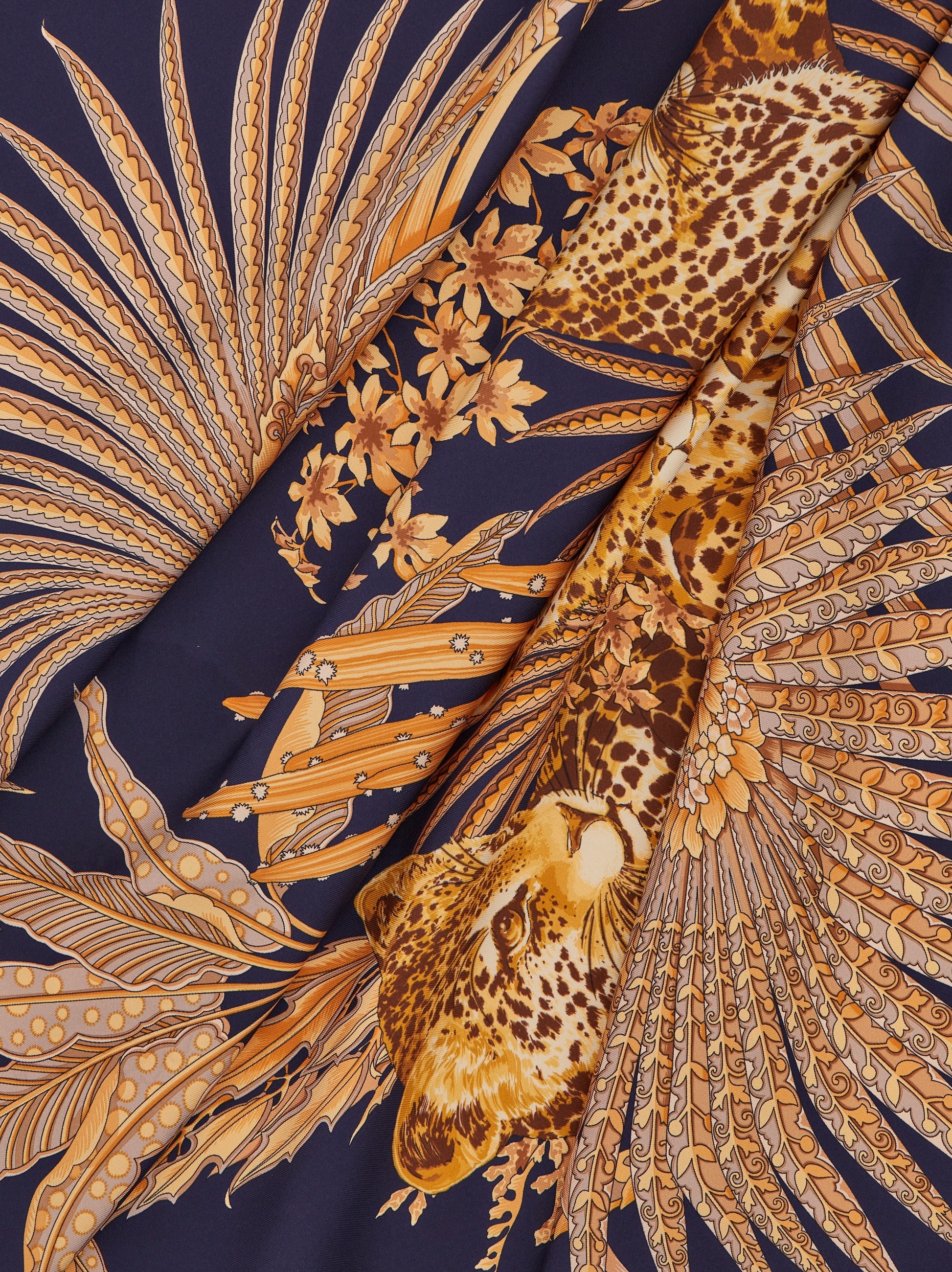 Leopard print silk scarf - 4