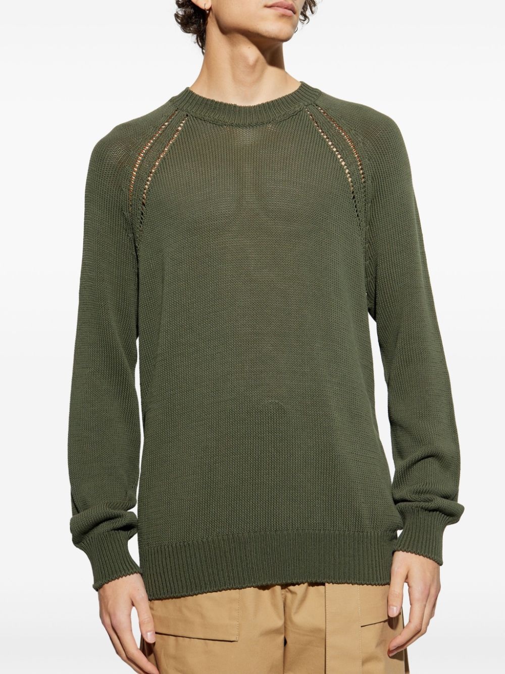 fine-knit cotton jumper - 3