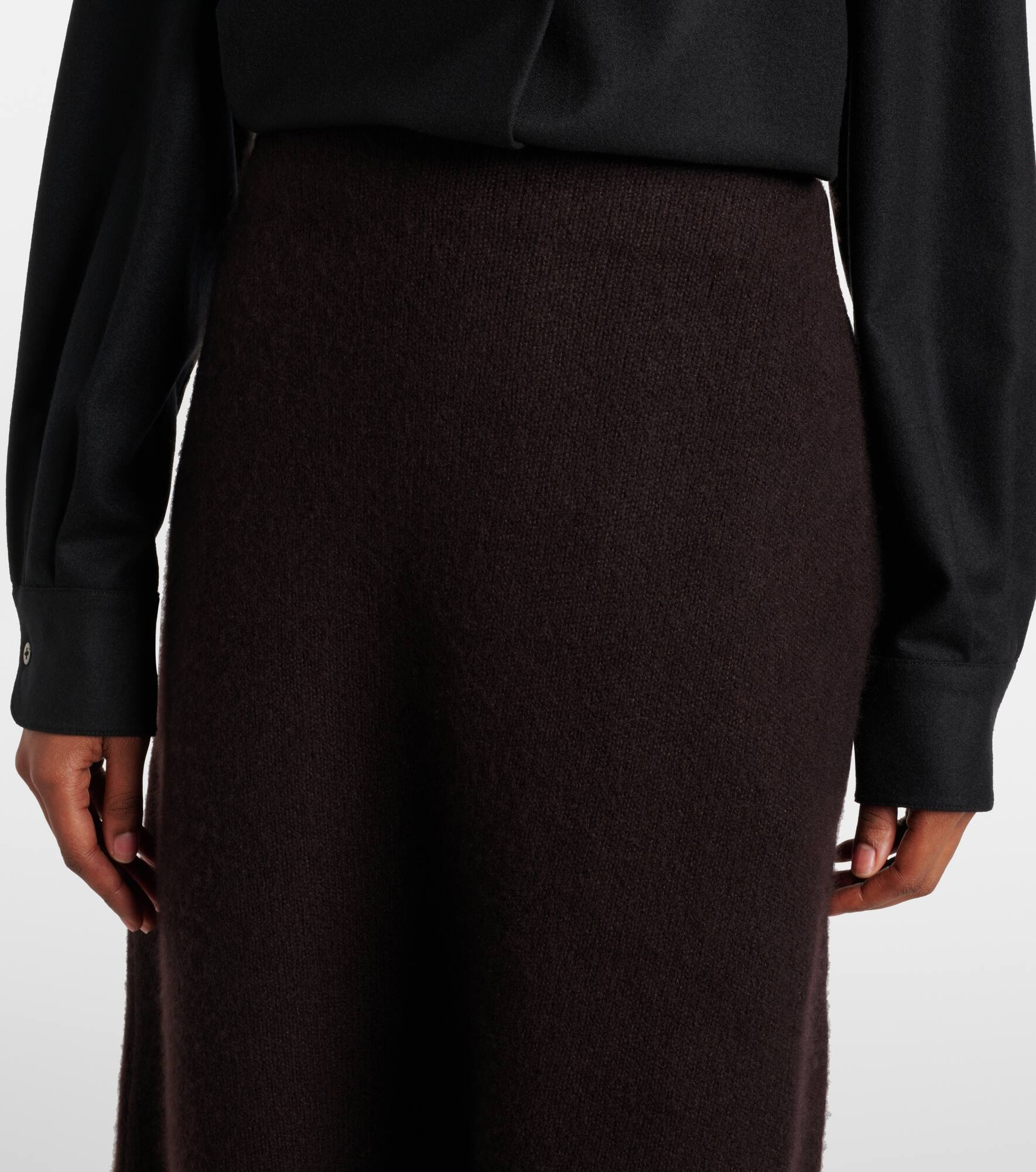 The Row Ivanka cashmere and silk midi skirt | mytheresa
