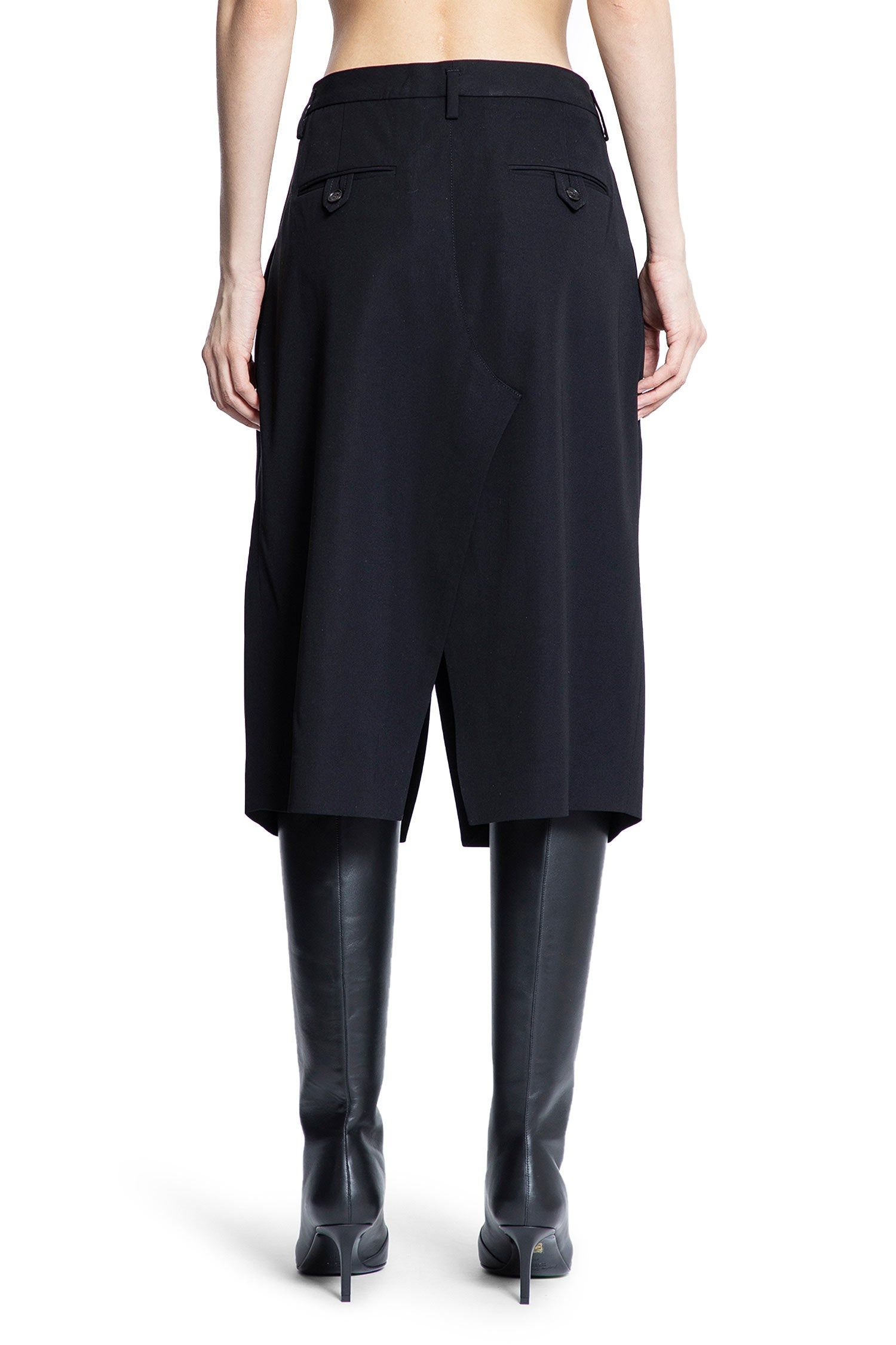Soft-Fluid-Viscose-Suiting-Midi-Skirt - 3
