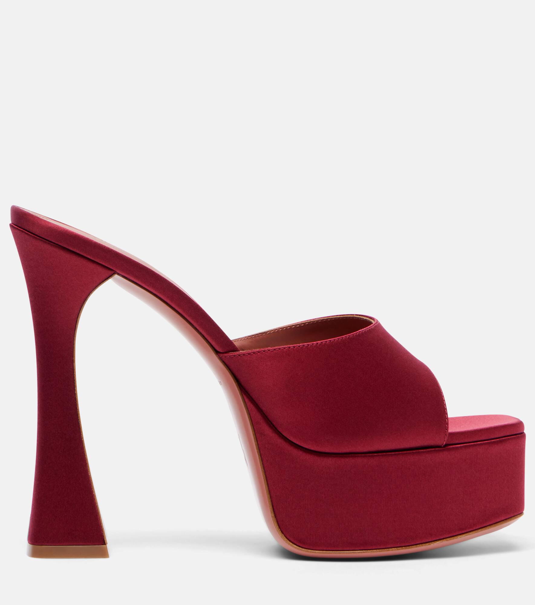 Dalida 140 satin platform mules - 4
