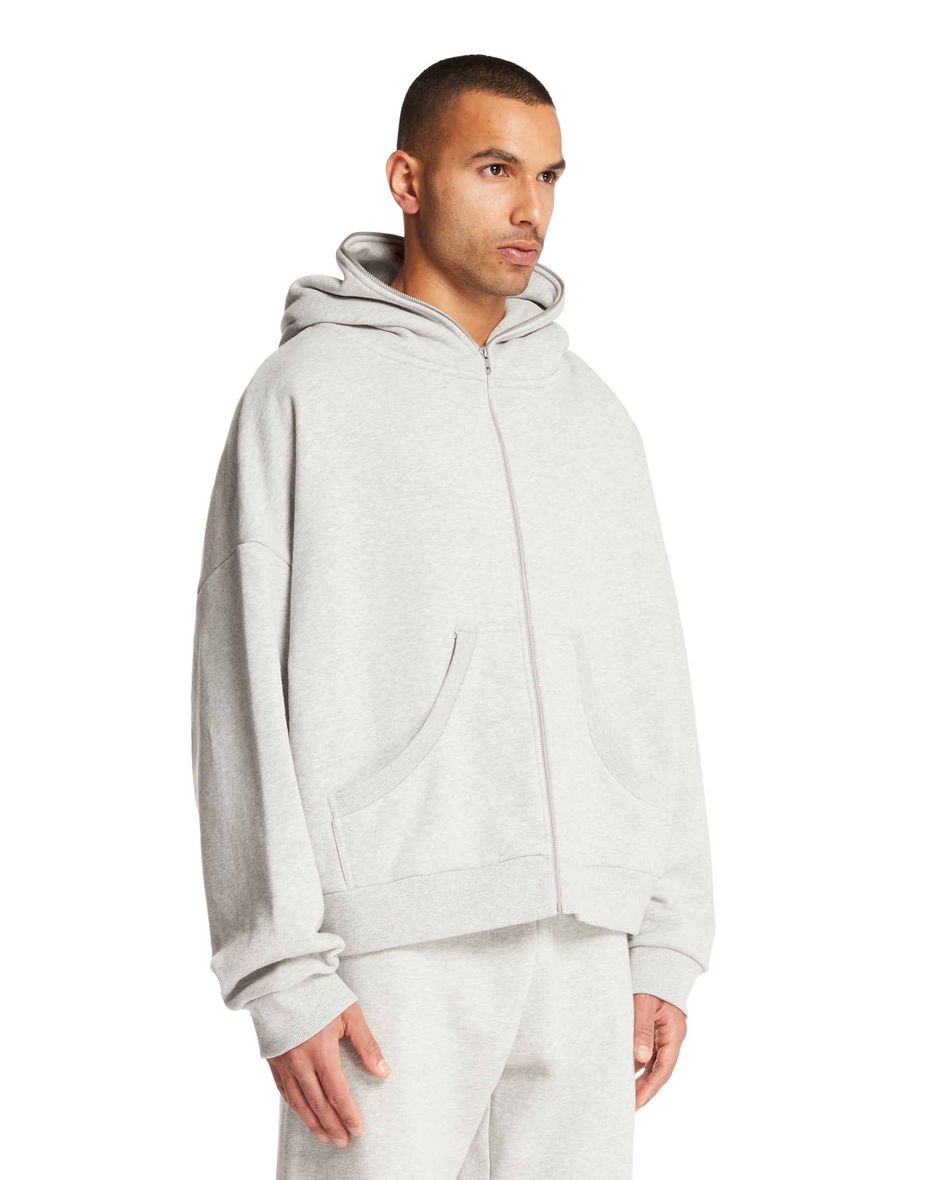 Gray Zip Hoodie - 4