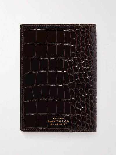 Smythson Mara croc-effect leather passport cover outlook