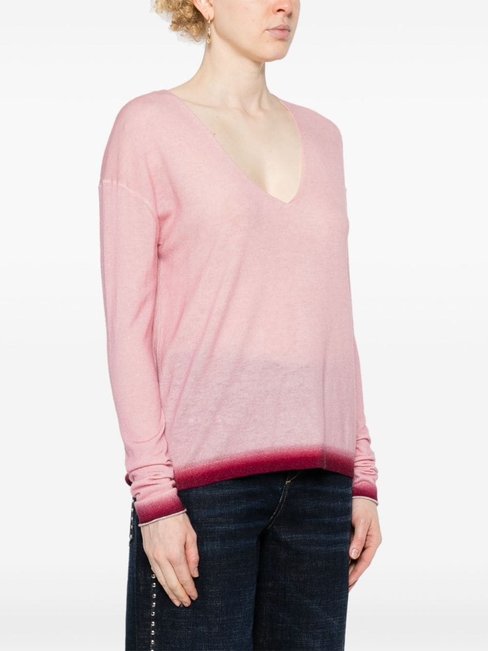 ombrÃ©-effect knitted jumper - 3