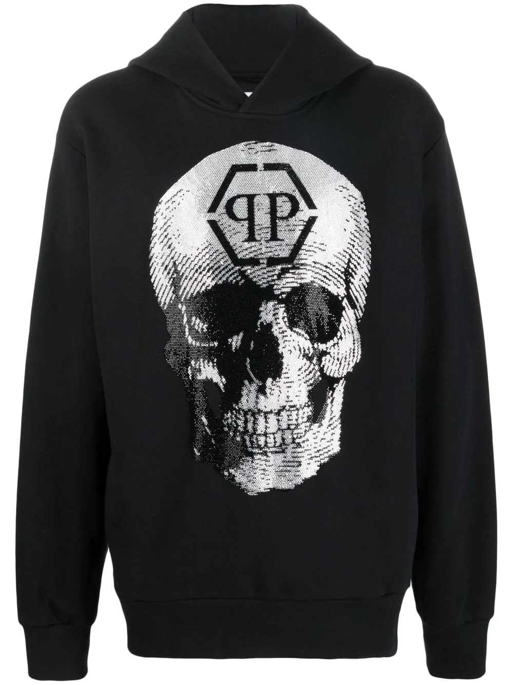 skull logo-print hoodie - 1