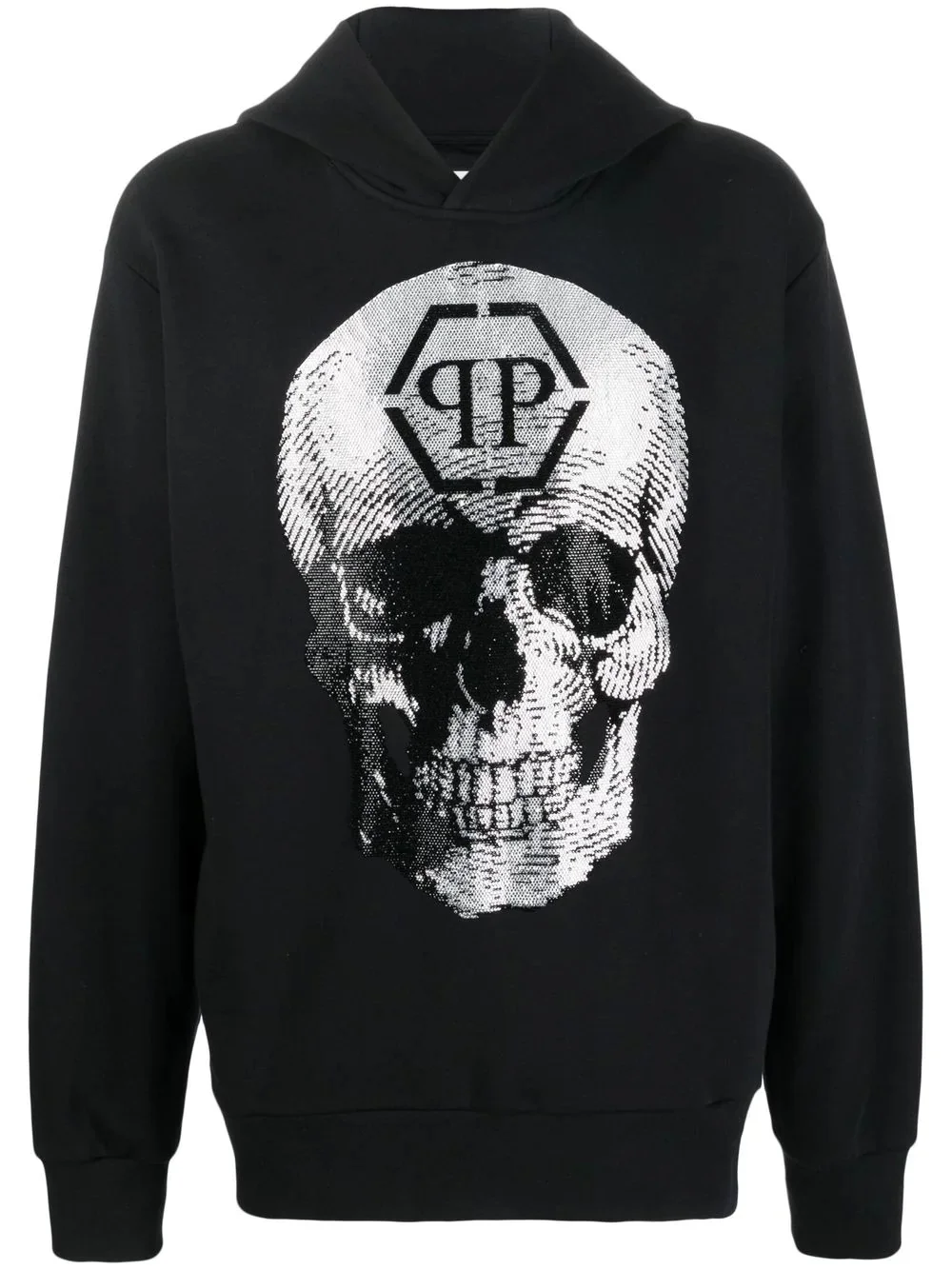 skull logo-print hoodie - 1