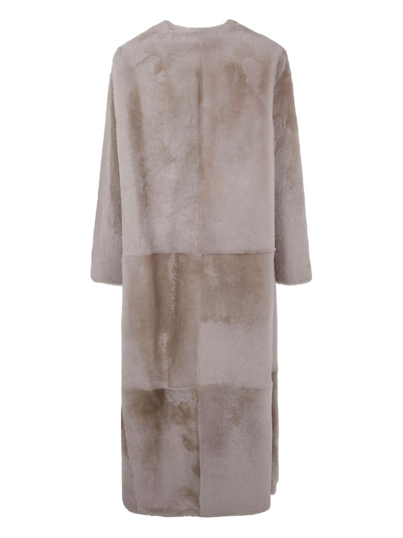 Yves Salomon panelled fur coat outlook