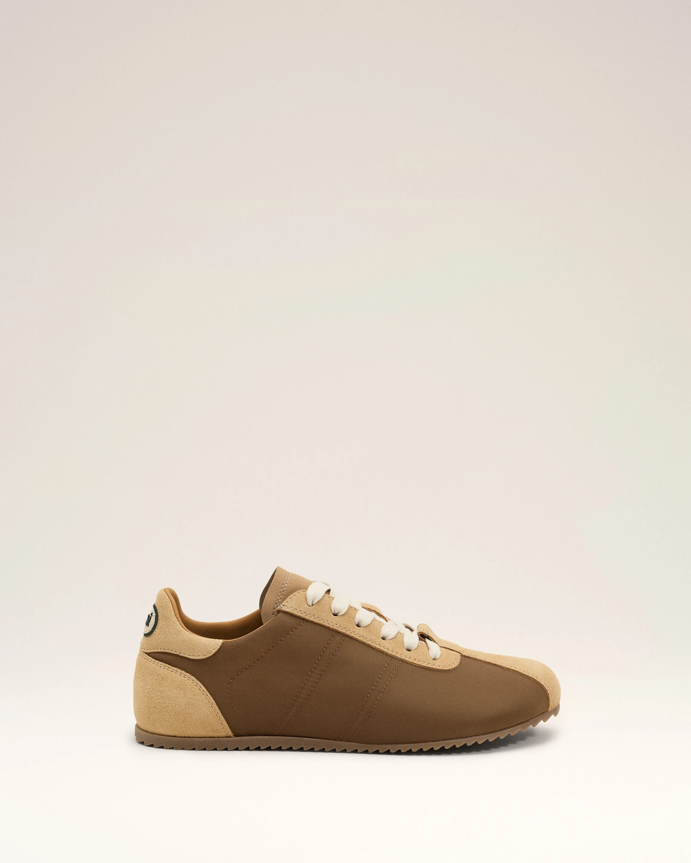 BROWN NYLON SOFT SNEAKERS - 1