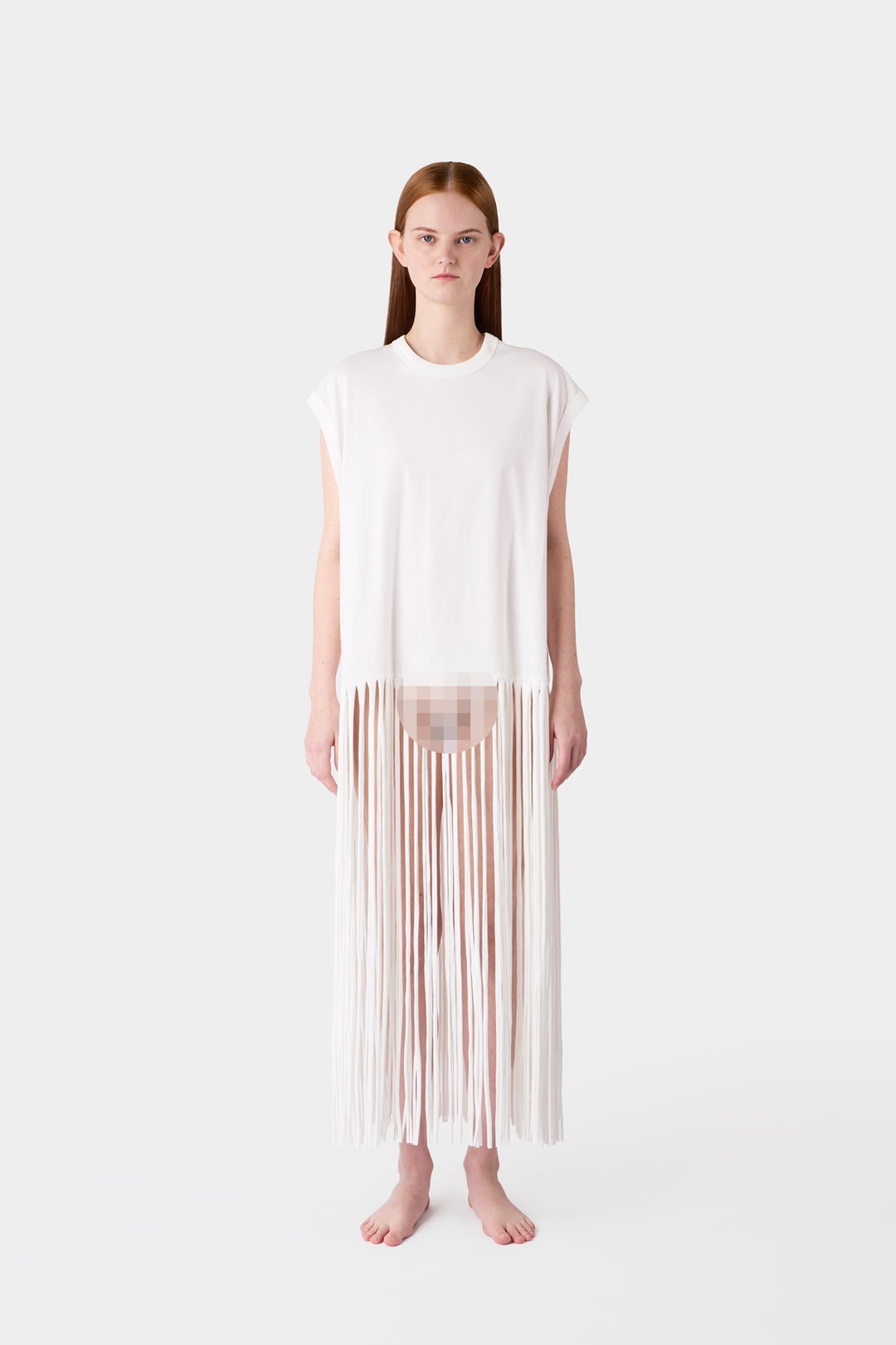 FRINGED TANK TOP / off white - 2