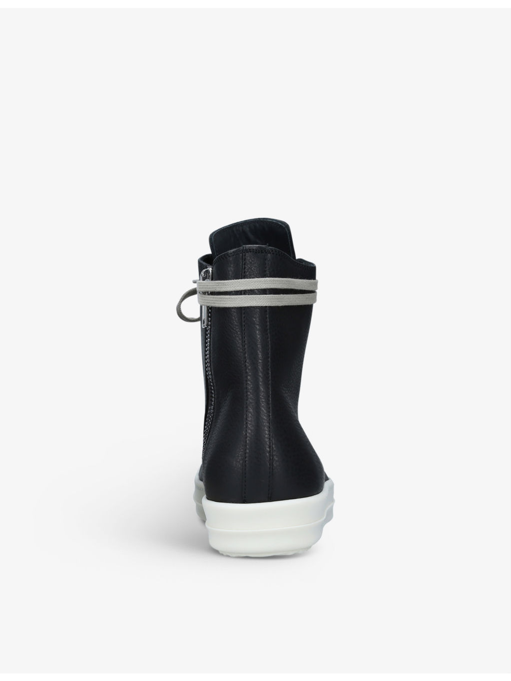 Grained leather high-top trainers - 4