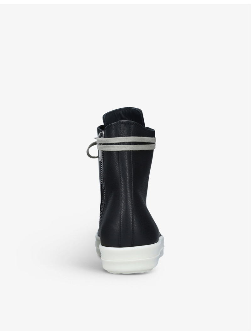 Rick Owens Grained leather high-top trainers outlook