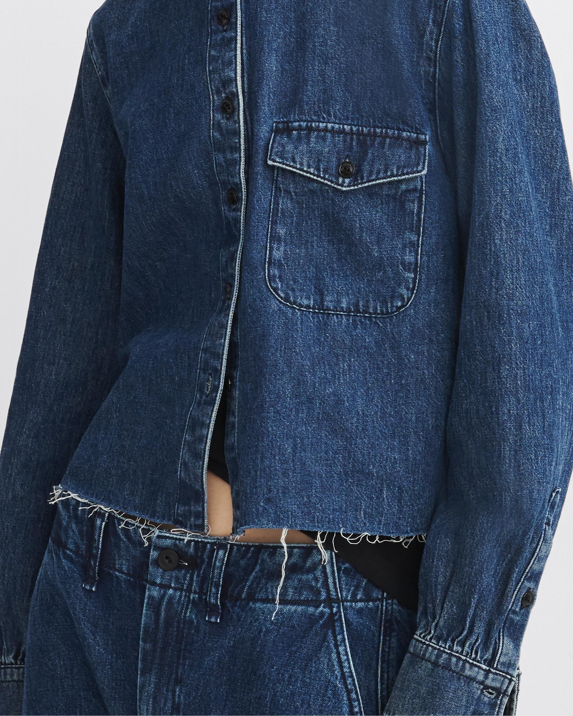 Maxine Cropped Denim Shirt
Classic Fit Button Down - 6