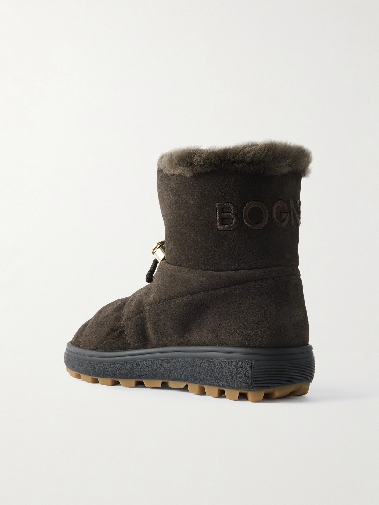 Chamonix Embroidered Shearling-lined Suede Ankle Boots - 3