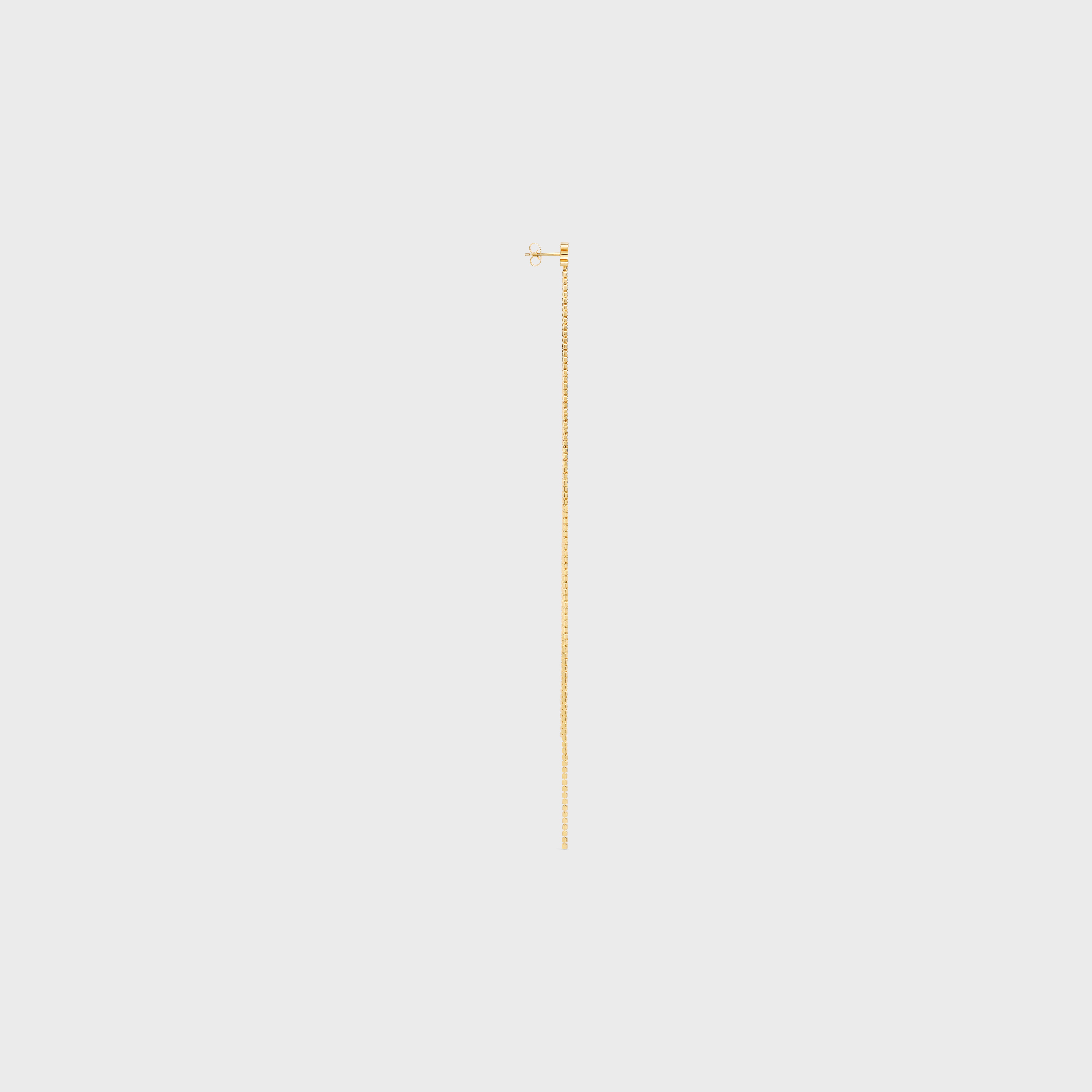 Triomphe Long Earring in Brass with Gold Finish and Strass - 3