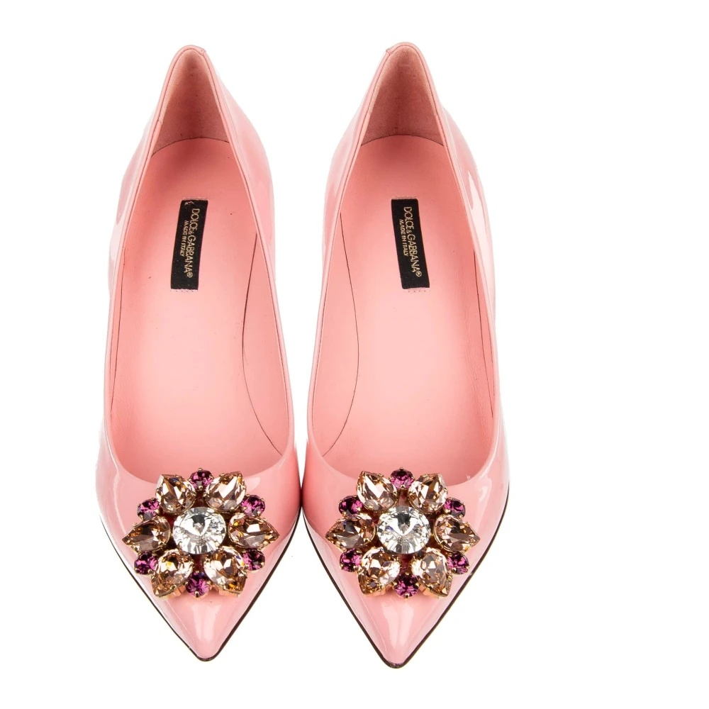 CRYSTAL EMBELLISHED SUEDE PUMPS - 4