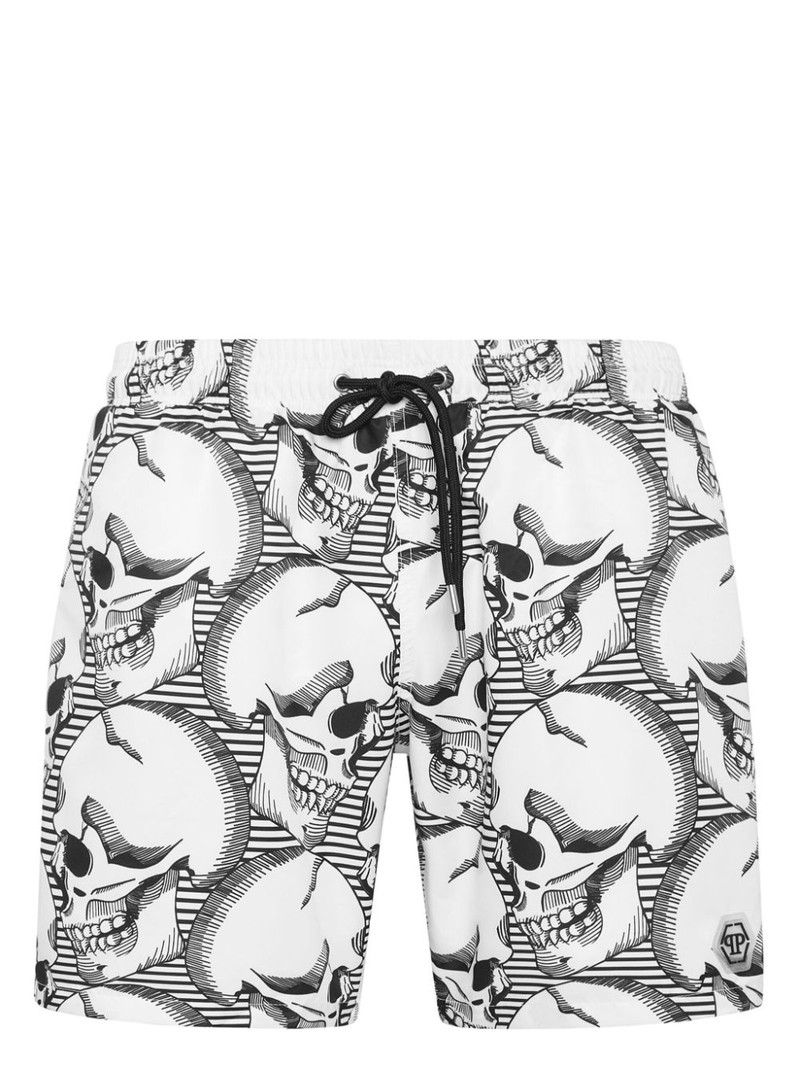 skull-print 수영 반바지 1