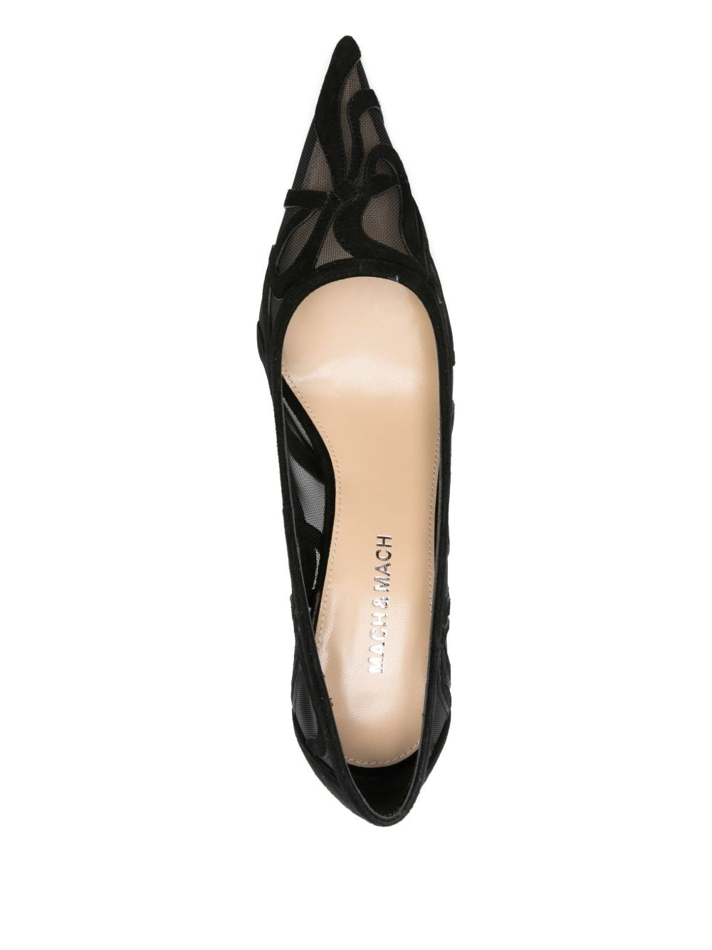 85mm pointed-toe mesh pumps - 4
